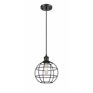 Lake Placid - 1 Light Pendant In Industrial Style-10.63 Inches Tall and 8 Inches Wide - 1291986