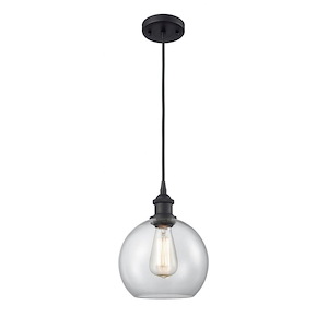 Athens - 1 Light Mini Pendant In Industrial Style-10 Inches Tall and 8 Inches Wide