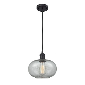Gorham - 1 Light Cord Hung Mini Pendant In Industrial Style-11 Inches Tall and 9.5 Inches Wide