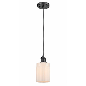 Hadley - 1 Light Cord Hung Mini Pendant In Art Deco Style-8 Inches Tall and 4.5 Inches Wide - 1289460
