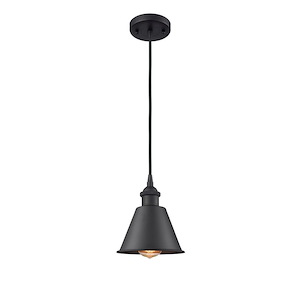 Smithfield - 1 Light Cord Hung Mini Pendant In Industrial Style-7.5 Inches Tall and 7 Inches Wide
