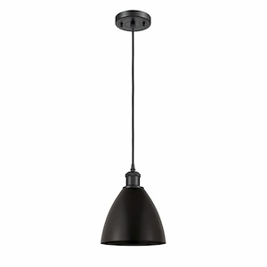 Metal Bristol - 1 Light Mini Pendant In Industrial Style-11.25 Inches Tall and 7.5 Inches Wide