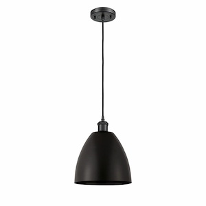 Metal Bristol - 1 Light Mini Pendant In Industrial Style-12.88 Inches Tall and 9 Inches Wide
