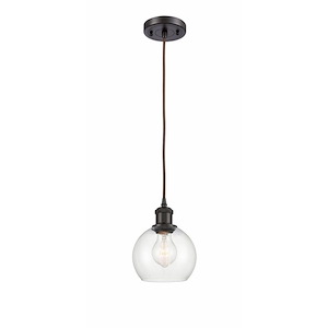 Athens - 1 Light Mini Pendant In Industrial Style-9.88 Inches Tall and 6 Inches Wide