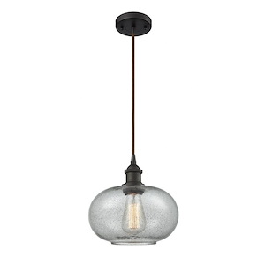 Gorham - 1 Light Cord Hung Mini Pendant In Industrial Style-11 Inches Tall and 9.5 Inches Wide - 1289497