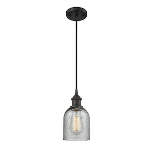 Caledonia - 1 Light Cord Hung Mini Pendant In Industrial Style-10 Inches Tall and 5 Inches Wide