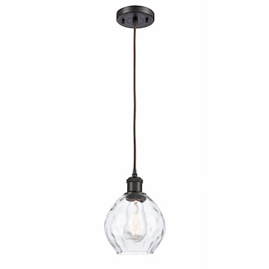 Waverly - 1 Light Cord Hung Mini Pendant In Industrial Style-9 Inches Tall and 6 Inches Wide - 1289503