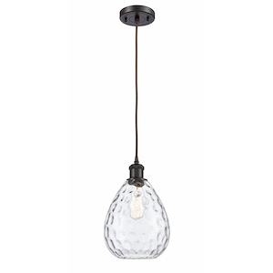 Waverly - 1 Light Cord Hung Mini Pendant In Industrial Style-12 Inches Tall and 8 Inches Wide - 1289473