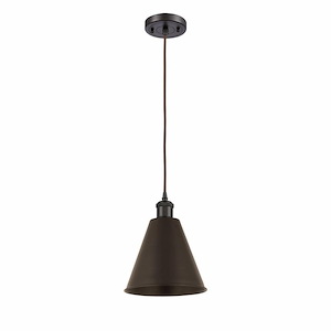Ballston Cone - 1 Light Mini Pendant In Industrial Style-11.75 Inches Tall and 8 Inches Wide - 1297629