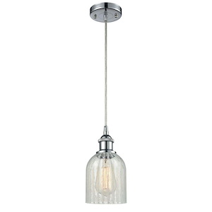 Caledonia - 1 Light Cord Hung Mini Pendant-9 Inch Tall and 5 Inch Wide - 1289509