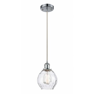 Waverly - 1 Light Cord Hung Mini Pendant In Industrial Style-9 Inches Tall and 6 Inches Wide - 1289503