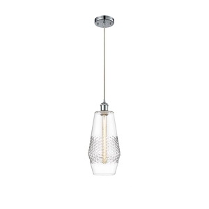 Windham - 5W 1 LED Mini Pendant In Industrial Style-17 Inches Tall and 7 Inches Wide - 1297651