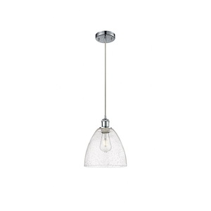 Bristol Glass - 1 Light Mini Pendant In Industrial Style-13.25 Inches Tall and 9 Inches Wide - 1297679