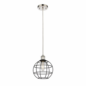 Lake Placid - 1 Light Cord Hung Pendant In Industrial Style-10.25 Inches Tall and 8 Inches Wide - 1316737