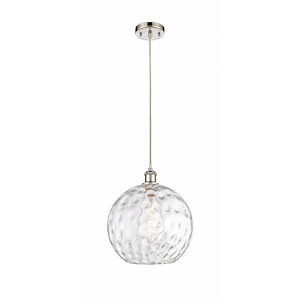 Athens Water Glass - 1 Light Cord Mini Pendant In Industrial Style-15 Inches Tall and 12 Inches Wide - 1297650