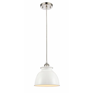 Adirondack - 1 Light Cord Hung Mini Pendant In Industrial Style-10 Inches Tall and 8.13 Inches Wide - 1289466
