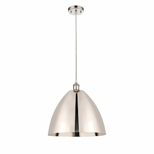 Metal Bristol - 1 Light Mini Pendant In Industrial Style-18.75 Inches Tall and 16 Inches Wide