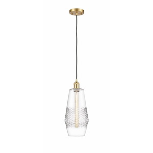 Windham - 5W 1 LED Mini Pendant In Industrial Style-17 Inches Tall and 7 Inches Wide