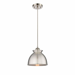 Adirondack - 1 Light Cord Hung Mini Pendant In Industrial Style-10 Inches Tall and 8.13 Inches Wide