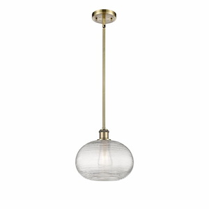 Ithaca - 1 Light Stem Hung Mini Pendant In Industrial Style-9.5 Inches Tall and 10 Inches Wide - 1330027