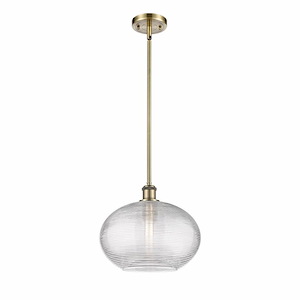 Ithaca - 1 Light Stem Hung Mini Pendant In Industrial Style-10.75 Inches Tall and 12 Inches Wide - 1329991