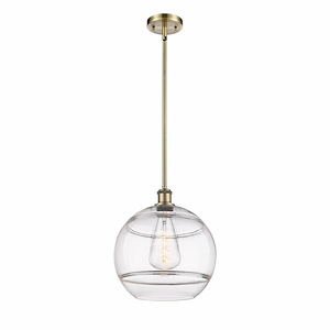 Rochester - 1 Light Stem Hung Mini Pendant In Industrial Style-13.38 Inches Tall and 12 Inches Wide