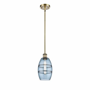 Vaz - 1 Light Stem Hung Mini Pendant In Industrial Style-8.13 Inches Tall and 5.88 Inches Wide
