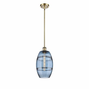 Vaz - 1 Light Stem Hung Mini Pendant In Industrial Style-9.88 Inches Tall and 8 Inches Wide - 1330039
