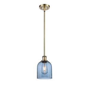Bella - 1 Light Stem Hung Mini Pendant In Industrial Style-9.5 Inches Tall and 5.5 Inches Wide - 1329992