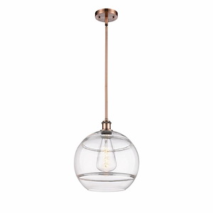 Rochester - 1 Light Stem Hung Mini Pendant In Industrial Style-13.38 Inches Tall and 12 Inches Wide - 1330046