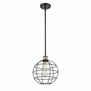 Lake Placid - 1 Light Stem Hung Pendant In Industrial Style-12.5 Inches Tall and 10 Inches Wide