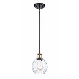 Waverly - 1 Light Stem Hung Mini Pendant In Industrial Style-9 Inches Tall and 6 Inches Wide - 1289481
