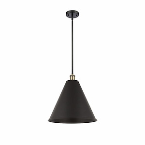 Ballston Cone - 1 Light Pendant In Industrial Style-16.75 Inches Tall and 16 Inches Wide