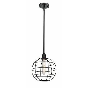 Lake Placid - 1 Light Stem Hung Pendant In Industrial Style-12.75 Inches Tall and 9.5 Inches Wide