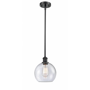 Athens - 1 Light Stem Hung Mini Pendant In Industrial Style-10 Inches Tall and 8 Inches Wide - 1291983