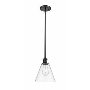 Berkshire - 1 Light Mini Pendant In Industrial Style-9.75 Inches Tall and 8 Inches Wide
