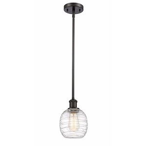 Belfast - 1 Light Mini Pendant In Industrial Style-9 Inches Tall and 6 Inches Wide