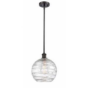 Ballston - 1 Light Athens Deco Swirl Mini Pendant In IndustrialStyle-13 Inches Tall and 10 Inches Wide - 1266275