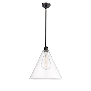 Berkshire - 1 Light Pendant In Industrial Style-16.75 Inches Tall and 16 Inches Wide - 1297635