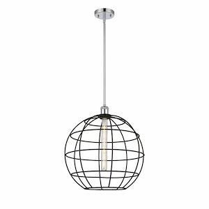 Lake Placid - 1 Light Stem Hung Pendant In Industrial Style-17.75 Inches Tall and 16 Inches Wide