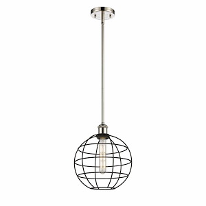Lake Placid - 1 Light Stem Hung Pendant In Industrial Style-12.5 Inches Tall and 10 Inches Wide