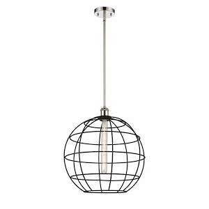 Lake Placid - 1 Light Stem Hung Pendant In Industrial Style-17.75 Inches Tall and 16 Inches Wide