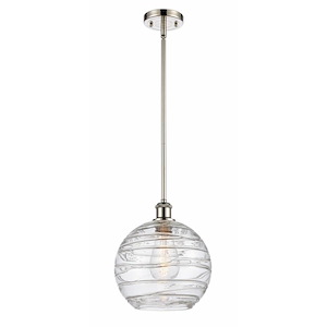 Ballston - 1 Light Athens Deco Swirl Mini Pendant In IndustrialStyle-13 Inches Tall and 10 Inches Wide