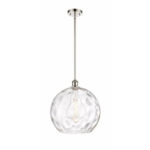 Athens Water Glass - 1 Light Pendant In Industrial Style-14.88 Inches Tall and 13.75 Inches Wide