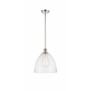 Bristol Glass - 1 Light Mini Pendant In Industrial Style-12.75 Inches Tall and 12 Inches Wide - 1289537