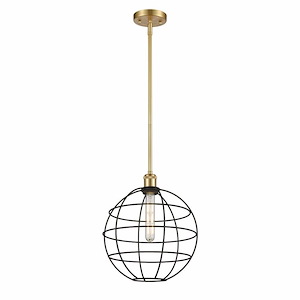 Lake Placid - 1 Light Stem Hung Pendant In Industrial Style-14.5 Inches Tall and 12 Inches Wide