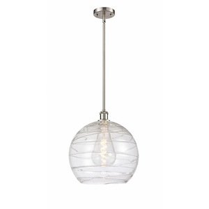 Ballston - 1 Light Athens Deco Swirl Pendant In IndustrialStyle-14.88 Inches Tall and 13.75 Inches Wide - 1266253