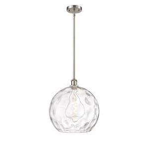 Athens Water Glass - 1 Light Pendant In Industrial Style-14.88 Inches Tall and 13.75 Inches Wide - 1297698