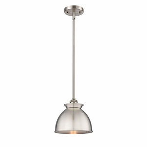 Adirondack - 1 Light Stem Hung Mini Pendant In Art Deco Style-10 Inches Tall and 8.13 Inches Wide - 1316738