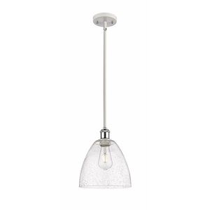 Bristol Glass - 1 Light Mini Pendant In Industrial Style-11.25 Inches Tall and 9 Inches Wide